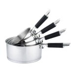 Set de 4 casseroles inox 14 / 16 / 18 / 20cm induction