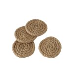 Set de 4 dessous de verres ronds en corde Set de 4 dessous de verres ronds en corde