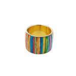 Set de 4 ronds de serviette en acier multicolore d4
