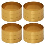 Set de 4 ronds de serviettes en mtal dor royal