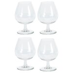 Set de 4 verres � cognac en verre 37cl