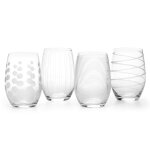 Set de 4 verres à vin sans pied en cristal Set de 4 verres à vin sans pied en cristal
