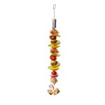 Set de 5 piques à brochettes barbecue en acier inoxydable argent Set de 5 piques à brochettes barbecue en acier inoxydable argent