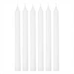 Set de 6 bougies pour chandelier en paraffine blanches h25 Set de 6 bougies pour chandelier en paraffine blanches h25