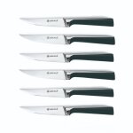 Set de 6 couteaux  steak en acier noir
