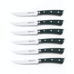 Set de 6 couteaux  steak en acier noir