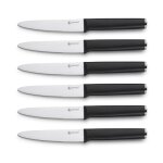 Set de 6 couteaux  steak en acier noir -  sirius