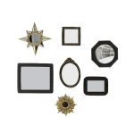 Set de 7 cadres et miroirs style baroque