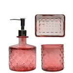 Set accessoires salle de bain verre recycl ptale