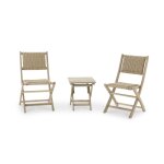 Set balcon table basse 40x40x45cm + 2 chaises rotin synthétique Set balcon table basse 40x40x45cm + 2 chaises rotin synthétique