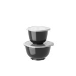 Set de bols � mixer et couvercles 4 pi�ces noir de carbone