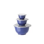 Set de bols  mixer et couvercles 6 pices bleu lectrique