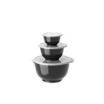 Set de bols  mixer et couvercles 6 pices noir de carbone