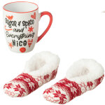 Set cadeau mug et chaussons de nol