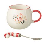 Set cadeau mug et cuillère canne en sucre d'orge Set cadeau mug et cuillère canne en sucre d'orge