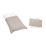 Set housse de couette et tour de lit pour lit bb 60x120 cm en brun