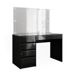 Set de maquillage 120cm avec clairage led, noir / or