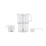 Set de mesure pichet, verre et cuilre transparent