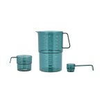 Set de mesure pichet, verre et cuilre vert nordique