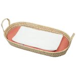 Set panier  langer bb double gaze terracotta 77x36
