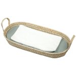 Set panier  langer bb double gaze vert de gris 77x36