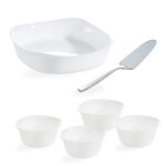Set pâtisserie - 1 plat à cuisson + 4 ramequins + 1 pelle à tarte Set pâtisserie - 1 plat à cuisson + 4 ramequins + 1 pelle à tarte