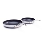 Set de poêles 20 cm et 28 cm argent en inox Set de poêles 20 cm et 28 cm argent en inox