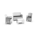 Set salon d'extérieur alesandro blanc Set salon d'extérieur alesandro blanc
