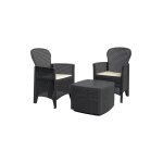 Set salon d'ext�rieur anthracite 59x57 cm