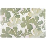 Set de table en polypropylène motif feuilles vert et beige Set de table en polypropylène motif feuilles vert et beige