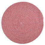 Set de table rond rouge et blanc d38