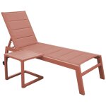 Set transat et table d'appoint textilne et aluminium terracotta