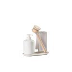 Set de vaisselle en grs / abs blanc cass