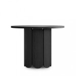 Soft - table à manger 4 personnes ronde en bois - noir Soft - table à manger 4 personnes ronde en bois - noir