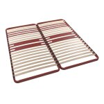 Sommier cadre mtal  lattes 5 zones 4 cm 2 x 80 x 200 cm
