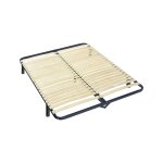 Sommier cadre en métal noir pliable à lattes 2 x 70 x 190 cm Sommier cadre en métal noir pliable à lattes 2 x 70 x 190 cm