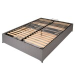 Sommier coffre de rangement 36 lattes 140x190cm - gris Sommier coffre de rangement 36 lattes 140x190cm - gris