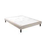 Sommier confort mdium jean gris fonc 18 cm 160x200