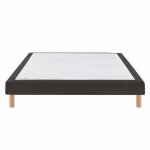 Sommier d�co tapissier gris fum� 120x200