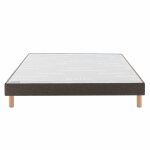 Sommier d�co tapissier marron 120x200