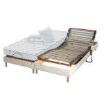 Sommier électrique 100% latex 5 zones et couette et oreillers 2x70x190 Sommier électrique 100% latex 5 zones et couette et oreillers 2x70x190