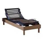 Sommier lectrique lattes chne clair made in france 80x200
