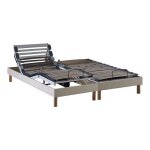 Sommiers électriques lattes lisse beige 2x70x190 Sommiers électriques lattes lisse beige 2x70x190