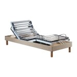 Sommier lectrique matelas 35hr beige 90x190