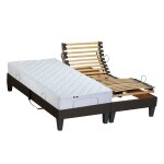 Sommier lectrique et matelas accueil latex 160x200