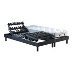 Sommier lectrique matelas mmoire forme 2x80 x200