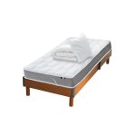 Sommier lectrique et matelas mmoire forme couette oreillers 90x190