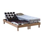 Sommier lectrique matelas mousse mmoire forme 2x80x200
