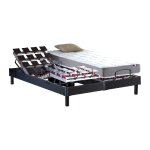 Sommier lectrique matelas mousse mmoire forme 2x90 x200