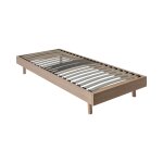 Sommier kit dcor effet chne clair 90 x 190 cm